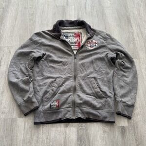 Superdry Super Sport Men's Full Zip Logo Premium Fleece Goods Sweatshirt Japan